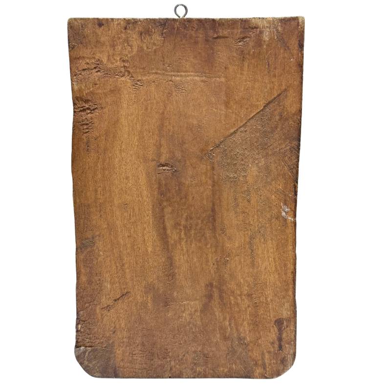 Shiva Nataraja kosmische dans houten reliëf Zuid-India