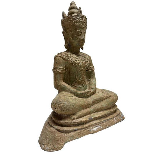 boeddha beeld brons meditatie zuidoost azie authentieke uitstraling
