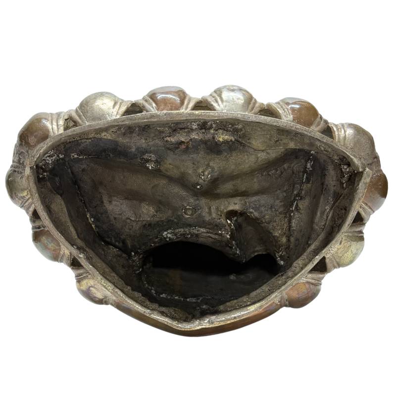 bronzen boeddhabeeld bhumisparsha mudra decoratief spiritueel object