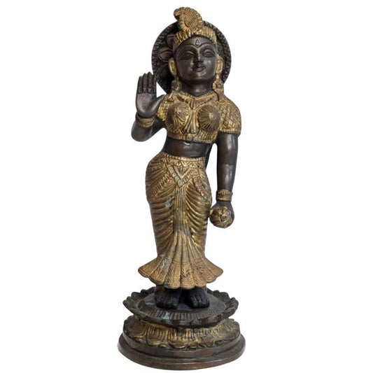 Antiek bronzen Parvati beeld Zuid-India of Sri Lanka 19e eeuw