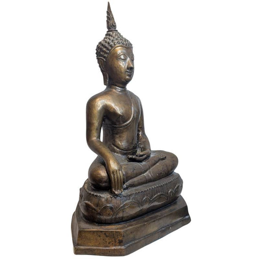 Buddha in Bhumisparsha Mudra aus Bronze – 19. Jahrhundert – Los 120