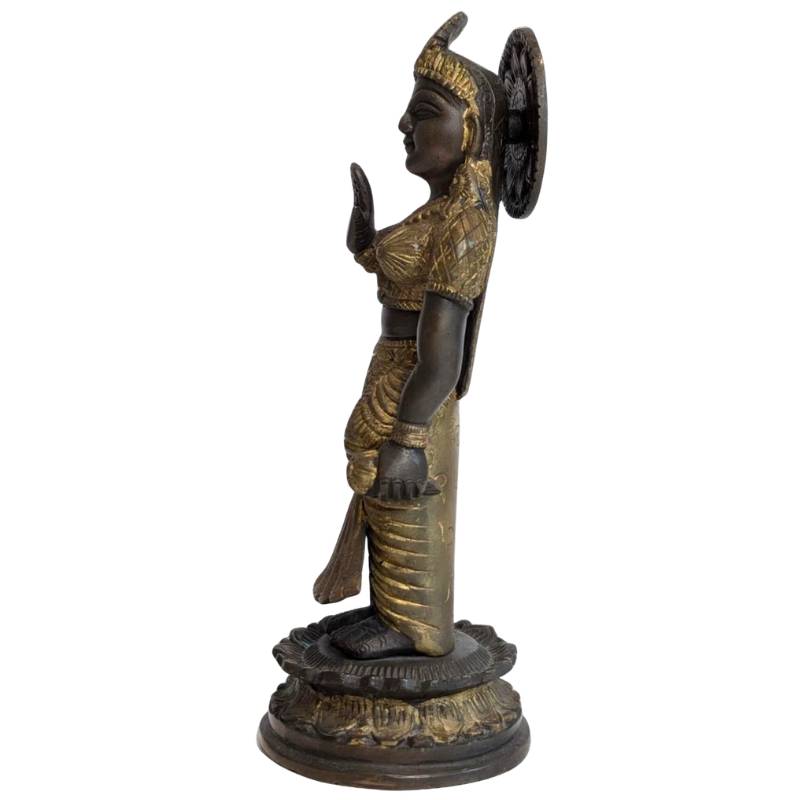 antiek bronzen parvati beeld hindoe godin zuid india 19e eeuw