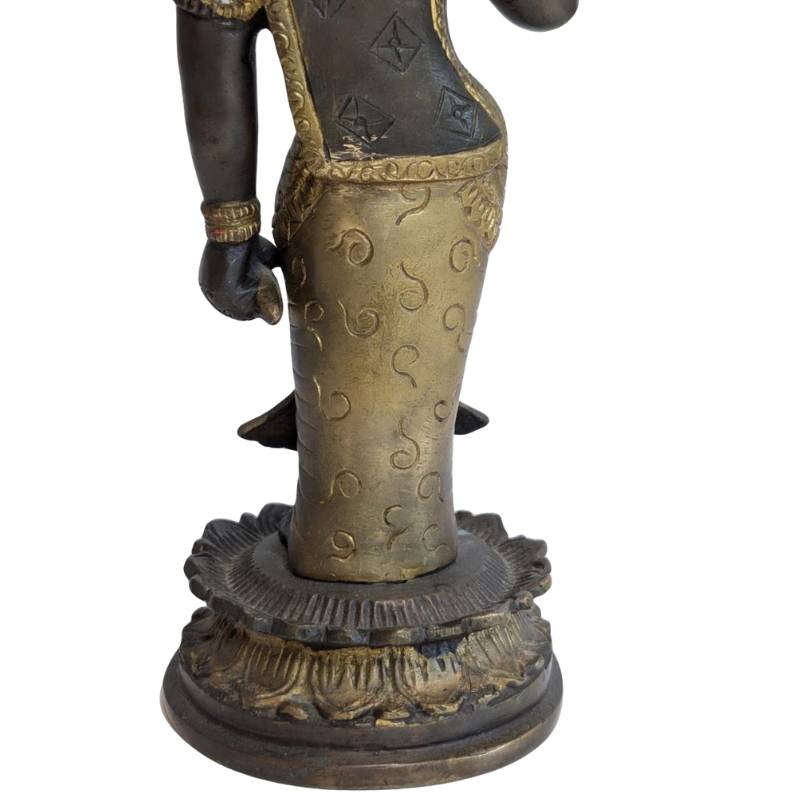 hindoe parvati beeld antiek brons met restvergulding