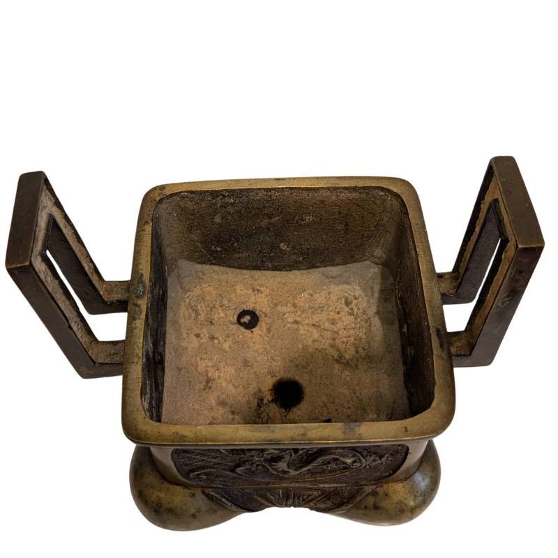 Räuchergefäß aus Bronze mit Drachen- und Foo-Hund-Motiv – 19. Jahrhundert – Los 107