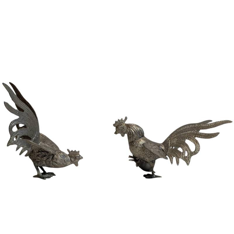 Thaise metalen haan decoratief object Thailand 20e eeuw