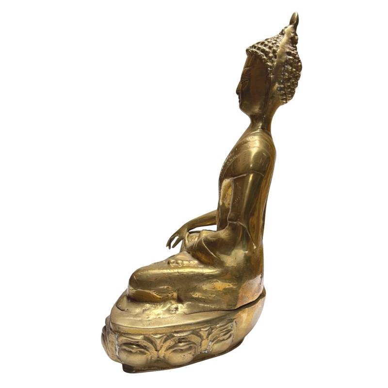 Tibetaans Boeddhabeeld uit de 18e–19e eeuw met traditionele afwerking