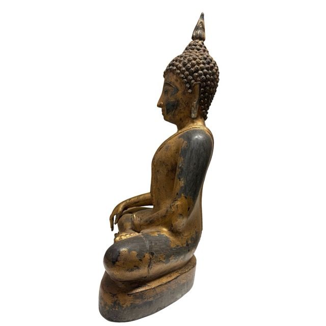 Antiek bronzen Boeddha beeld uit Thailand