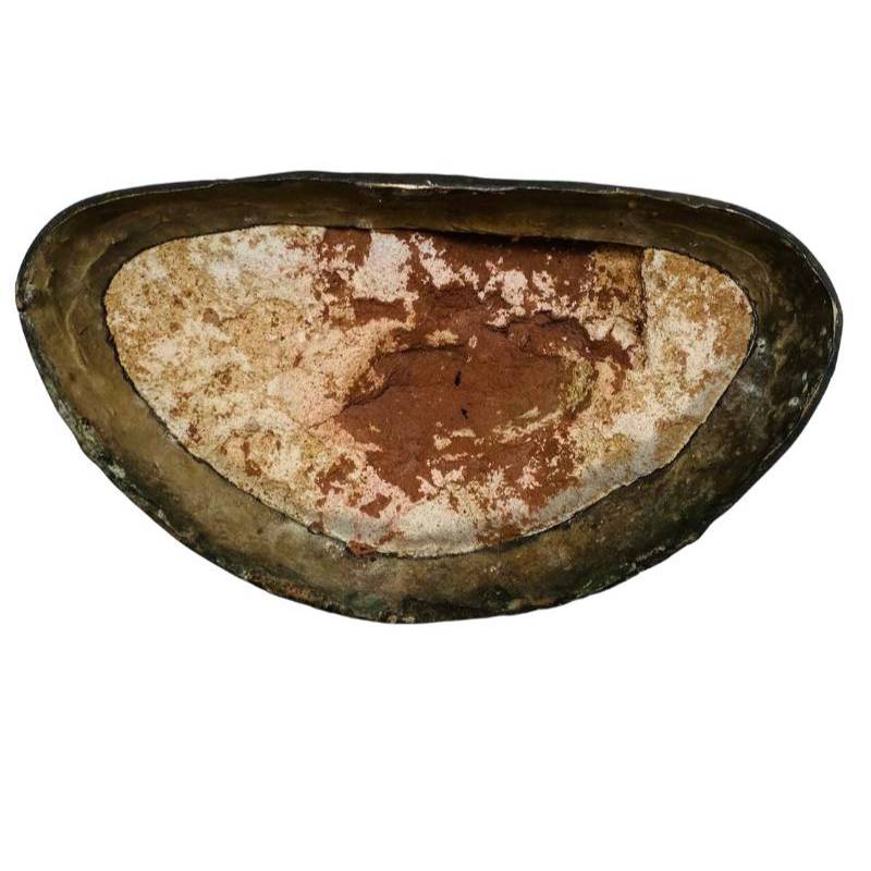 Antiek boeddhabeeld uit Thailand in brons met bhumisparsha mudra