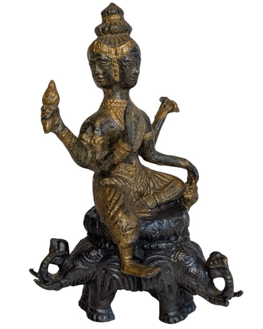 Antiek Brahma beeld van vuurverguld brons