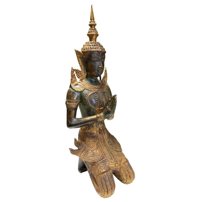 Thaise tempelwachters van antiek brons met historische patina en uitstraling