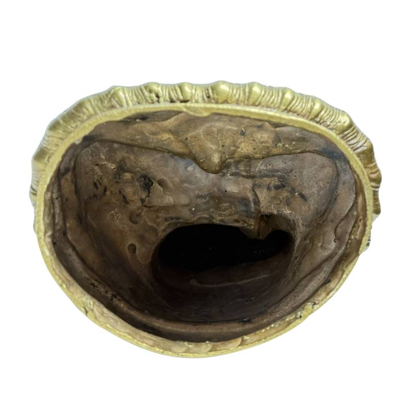 Antiek Chinees bronzen Boeddhabeeld met shou motief voor lang leven