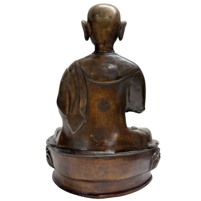 Antiek Himalaya lama beeld in bronzen uitvoering