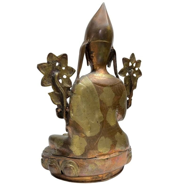 Antiek Himalaya lama beeld van vuurverguld brons