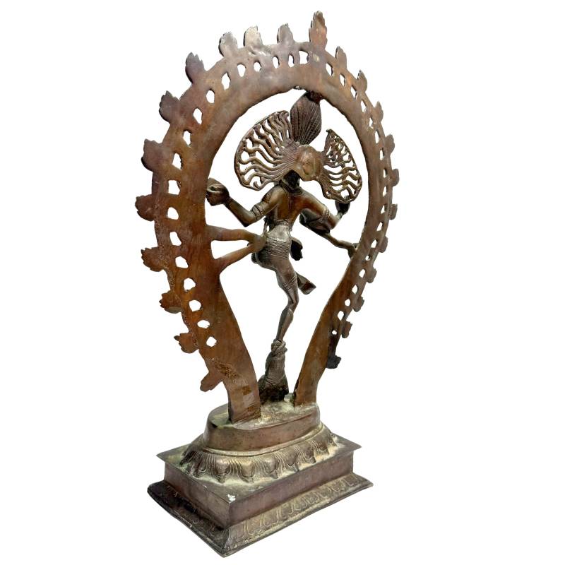 Antiek Shiva Nataraja beeld brons India kosmische dans spiritueel object