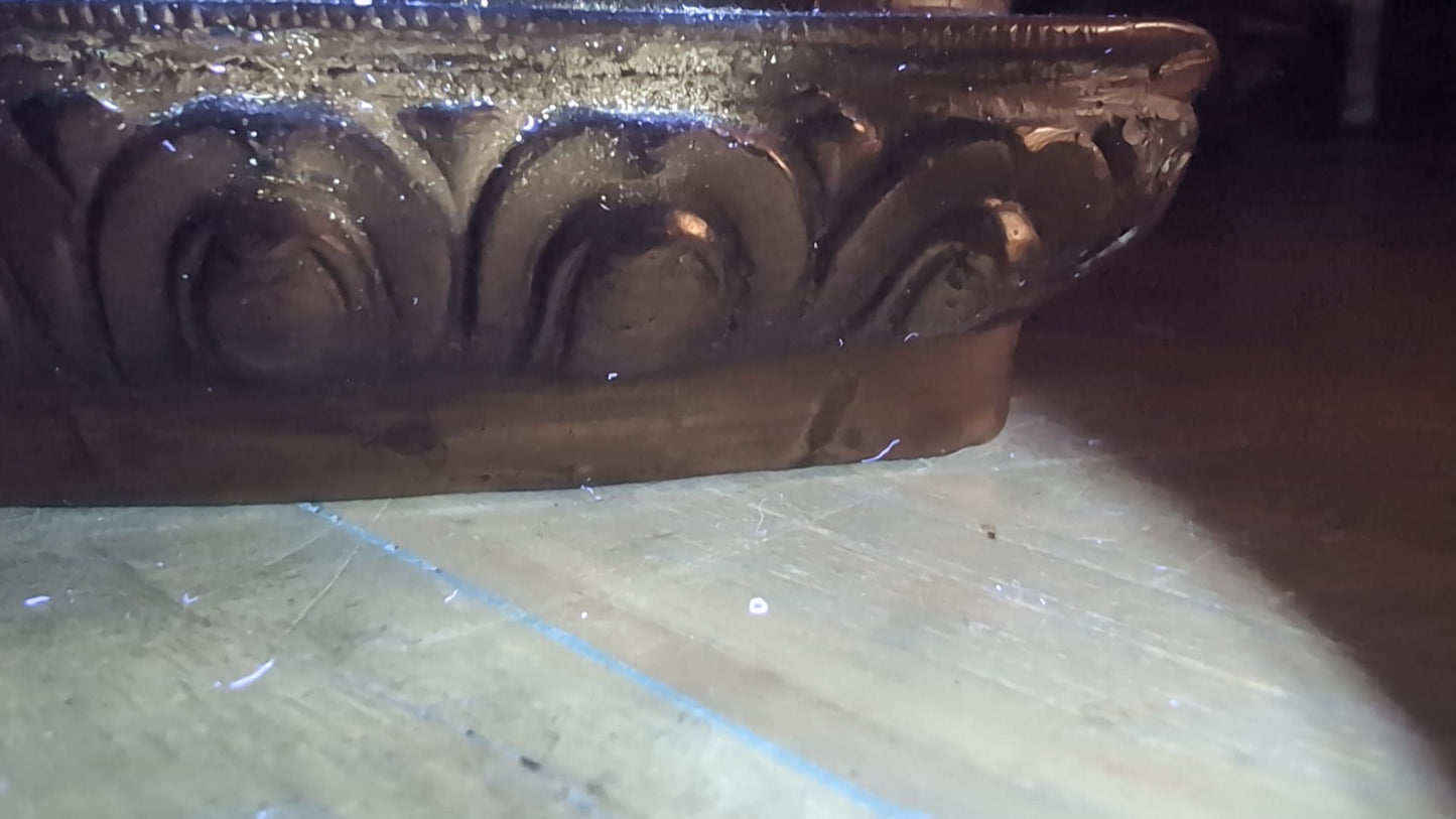 Antiek vuurverguld boeddhabeeld uit de West Himalaya