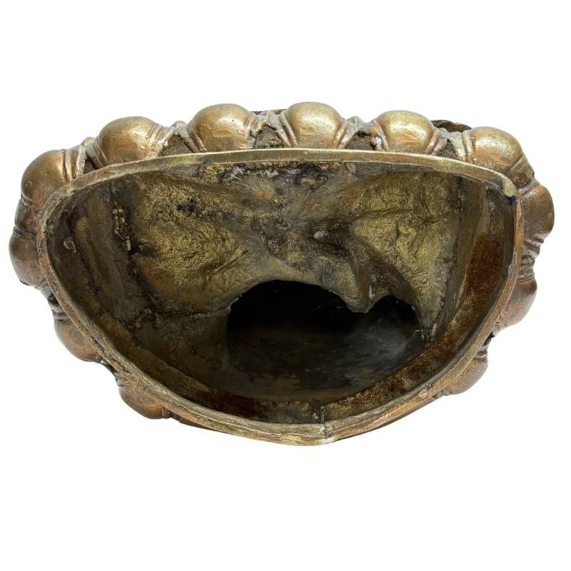 Antieke lama sculptuur uit Ladakh van vuurverguld brons