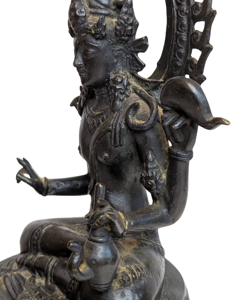 Bronzen Avalokiteshvara altaarbeeld uit Tibet