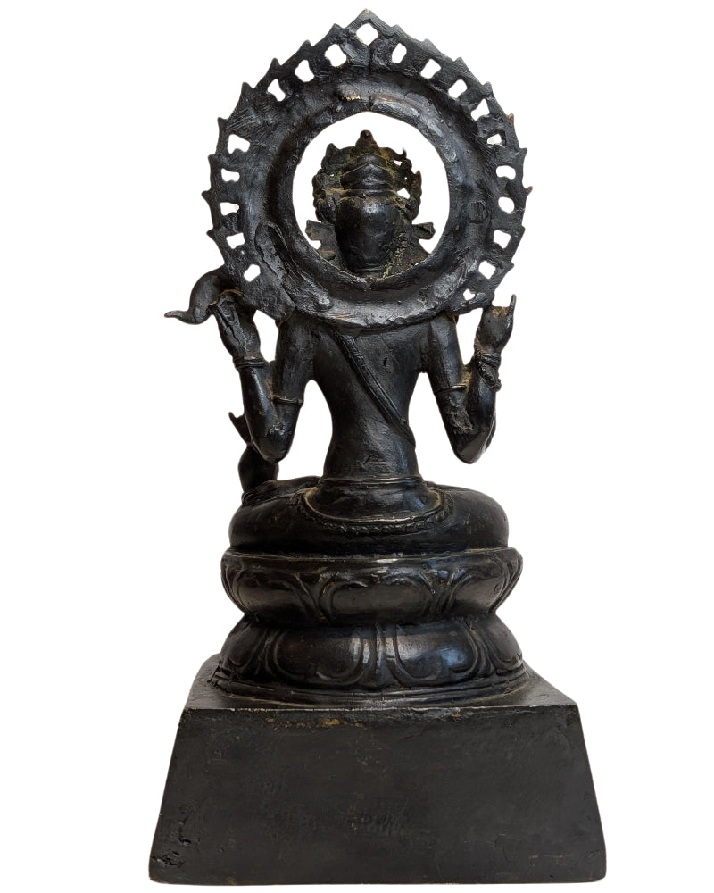 Bronzen Avalokiteshvara beeld uit de Himalaya traditie