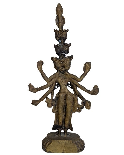 Avalokiteshvara boeddhistisch beeld van vuurverguld brons Tibet