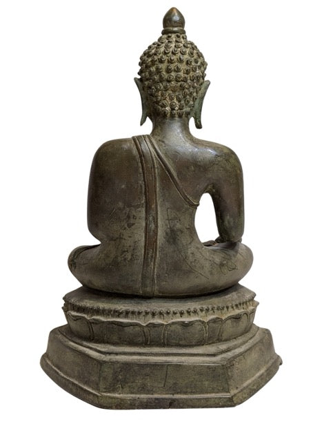 Bronzen Boeddha ritueel beeld uit Birma