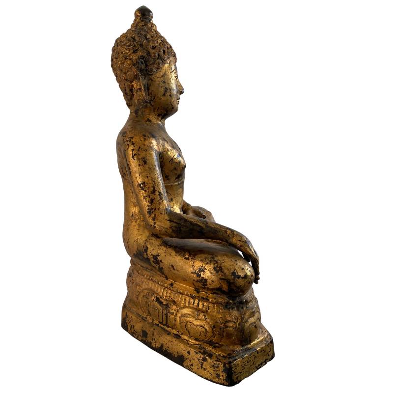 Birmaans tempelboeddhabeeld in Mandalay traditie, brons, 19e eeuw, Lot 159