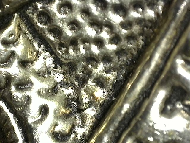 Nepalese Boeddha in zilverkleurige koperlegering Abhaya mudra