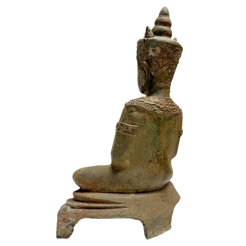 boeddha brons antieke uitstraling patina detail oppervlak