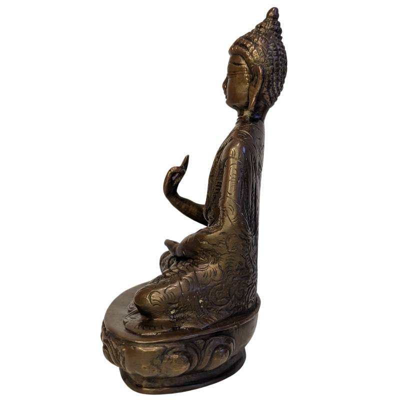 Boeddhabeeld van brons in zittende houding