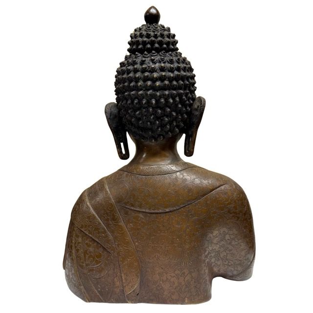 Bronzen Boeddha buste uit de Patan traditie van Nepal