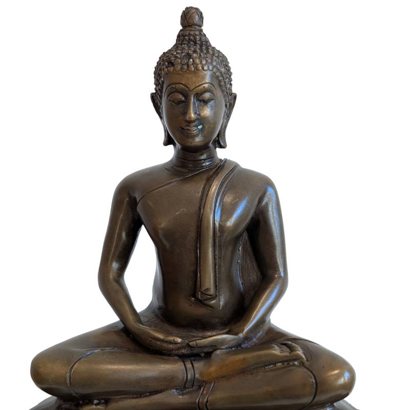 Bronzen Boeddha in dhyana mudra geschikt voor interieur