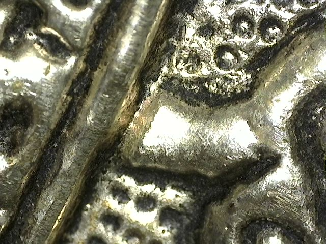 Nepalese Boeddha in zilverkleurige koperlegering Abhaya mudra