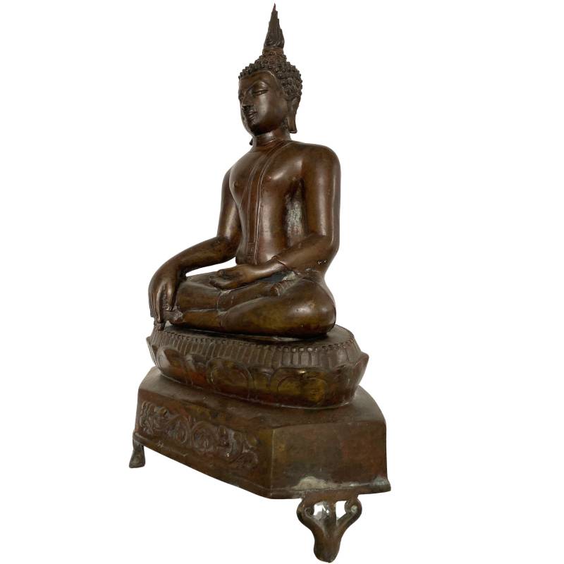 Boeddha Thailand brons zittend meditatiebeeld