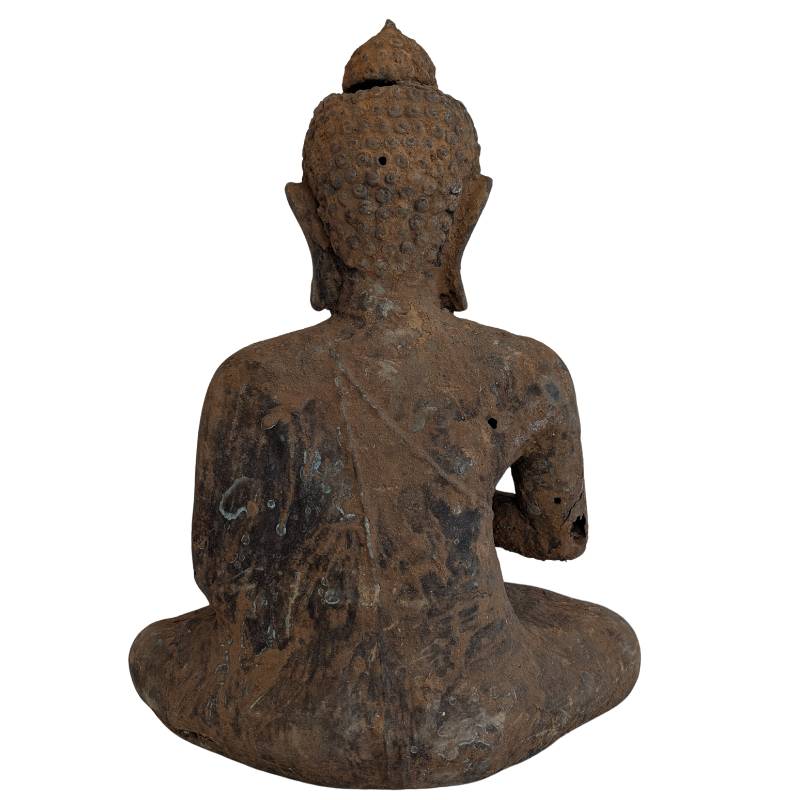 Boeddhabeeld brons Zuidoost Azië Birma 18e eeuw meditatie