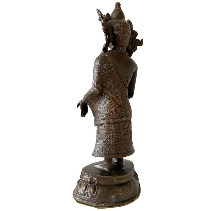 boeddhabeeld Dipankara in brons Himalaya stijl