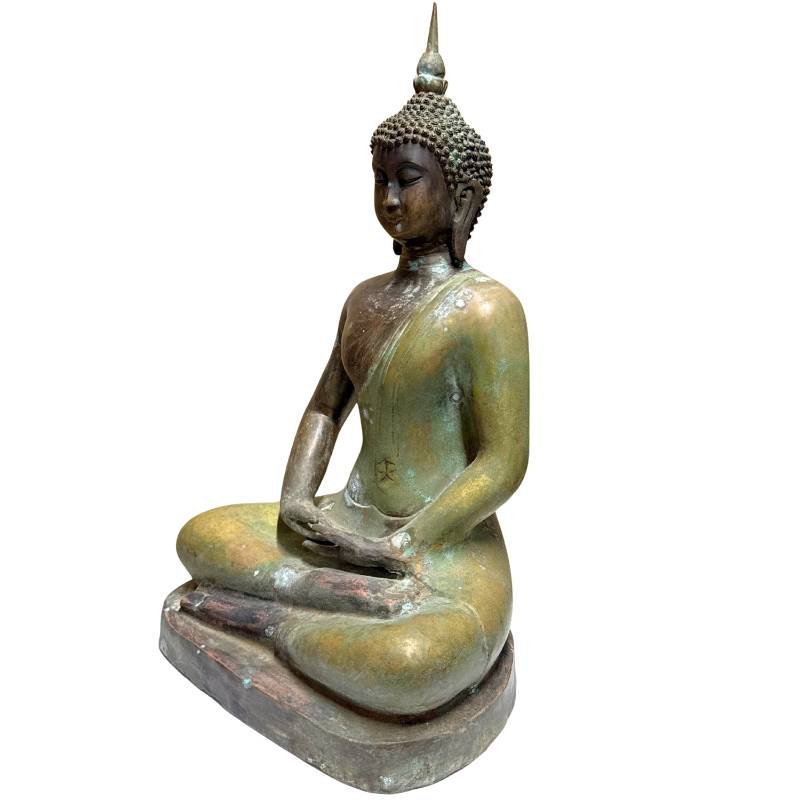Chinees boeddhabeeld met Yongle markering in brons