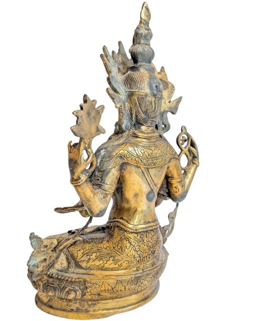 Boeddhistisch Avalokiteshvara beeld van verguld brons