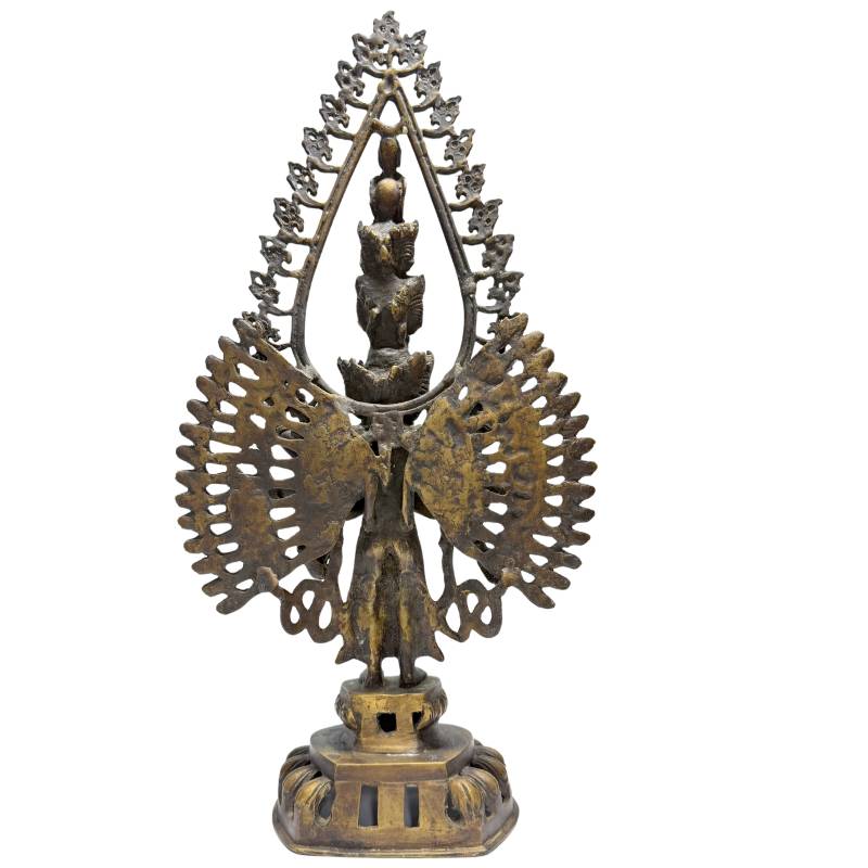 Bronzen Duizendarmige Avalokiteshvara van 49 cm hoog