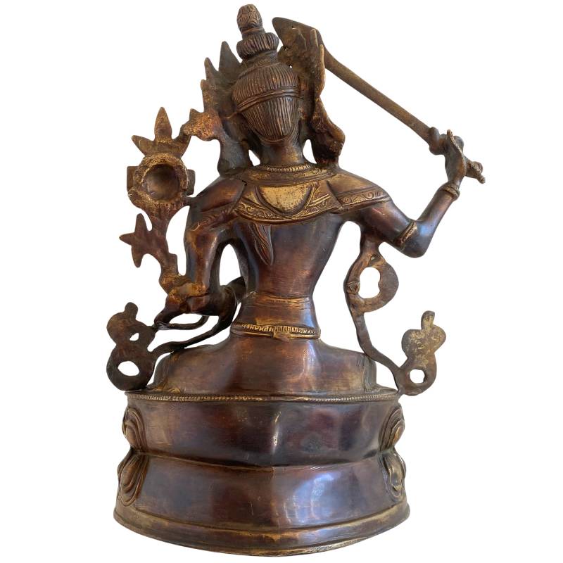 Boeddhistisch Manjushri beeld in bronzen uitvoering