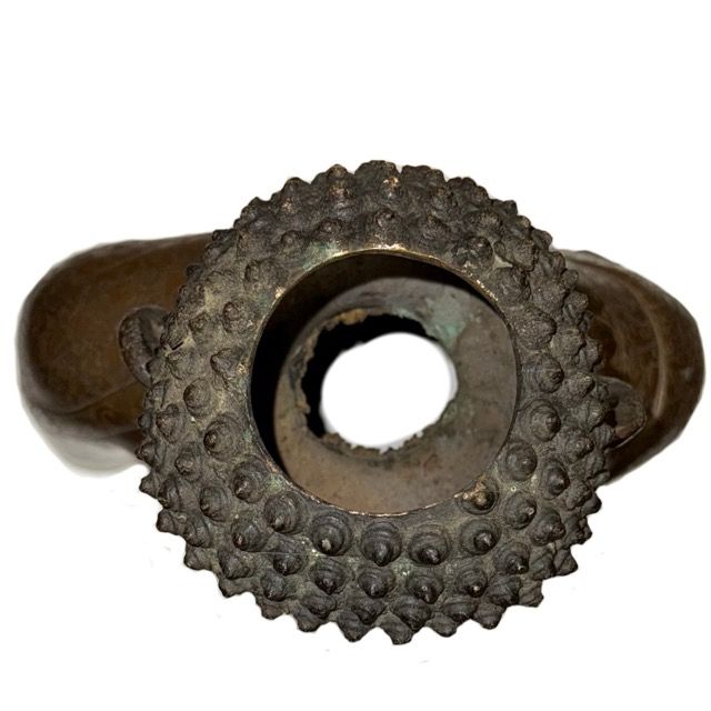 Boeddhistische Nepalese buste in brons met patina