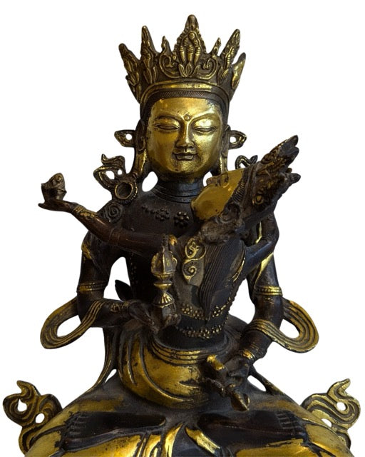 Boeddhistisch Yab Yum beeld uit Tibet van brons