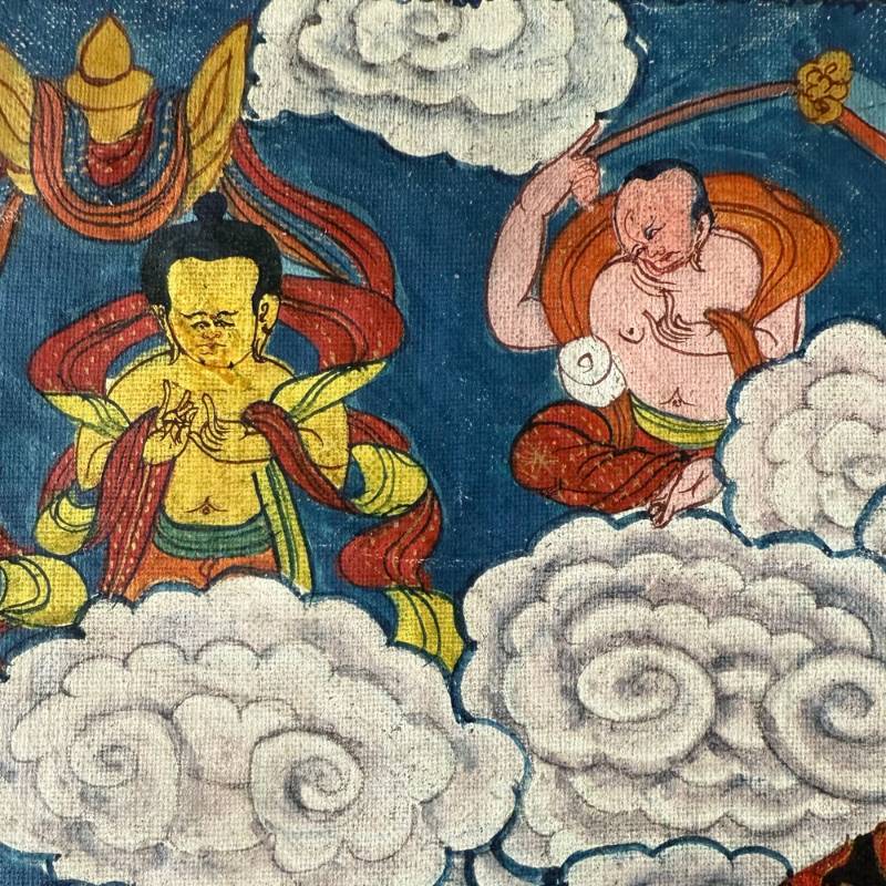 Boeddhistische mandala thangka op doek voor rust en focus