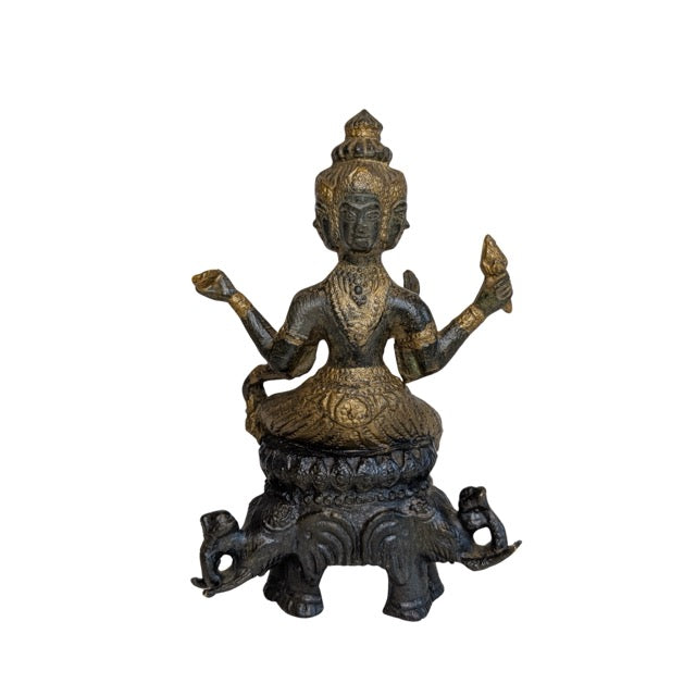 Brahma beeld van vuurverguld brons hindoeisme