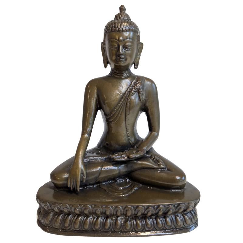 Bronzen Boeddha in Dhyana mudra uit Nepal
