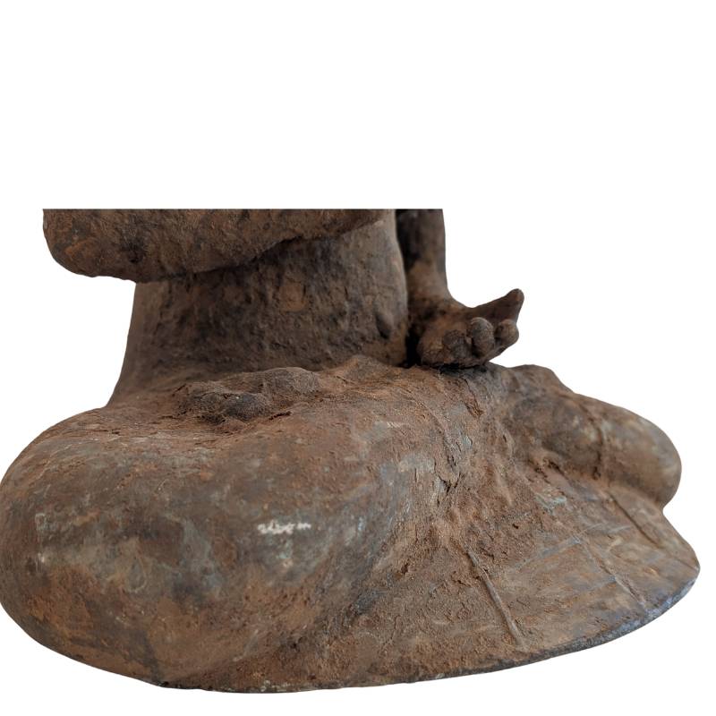 Bronzen Boeddhabeeld Birma tempelkunst antiek meditatie mudra