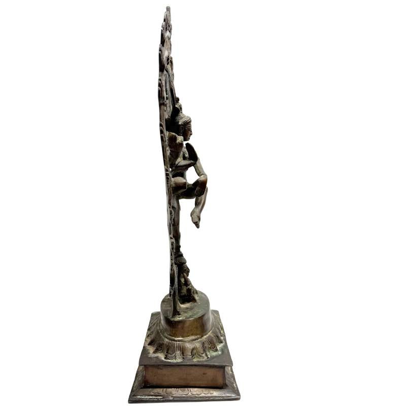 Bronzen Shiva Nataraja beeld India kosmische dans met natuurlijke patina