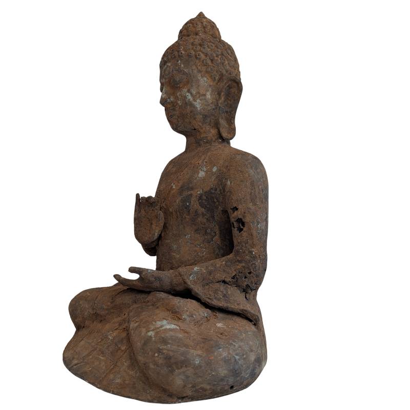 Bronzen tempel Boeddha Birma hol gegoten antiek boeddhabeeld