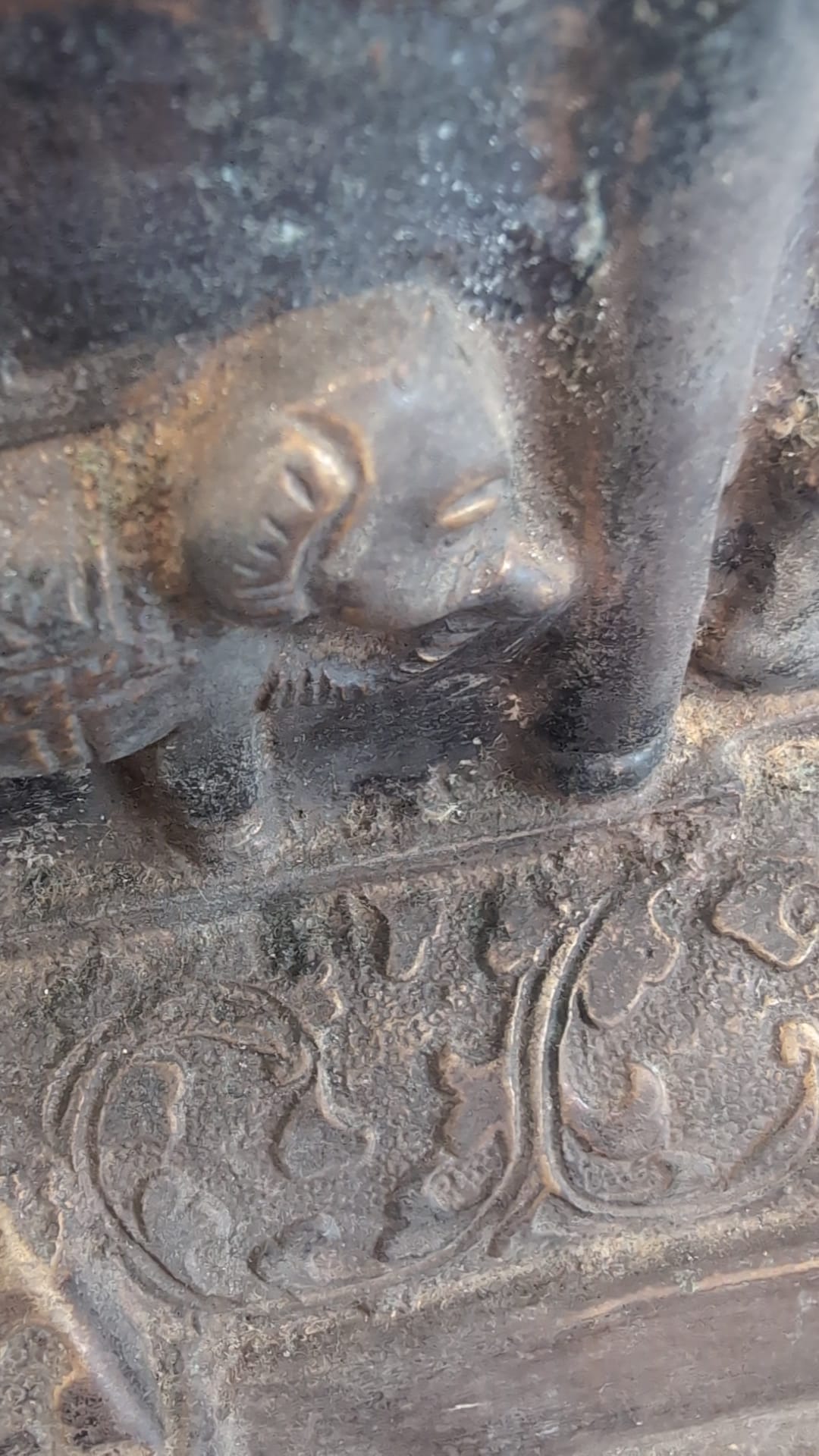 Himalaya bronzen tempel Boeddha met authentieke patina