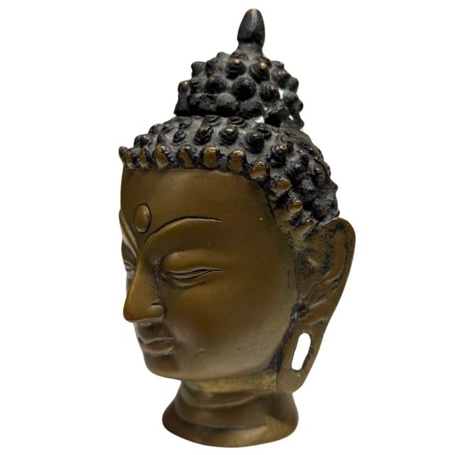 Chinees antiek Boeddha hoofd in brons