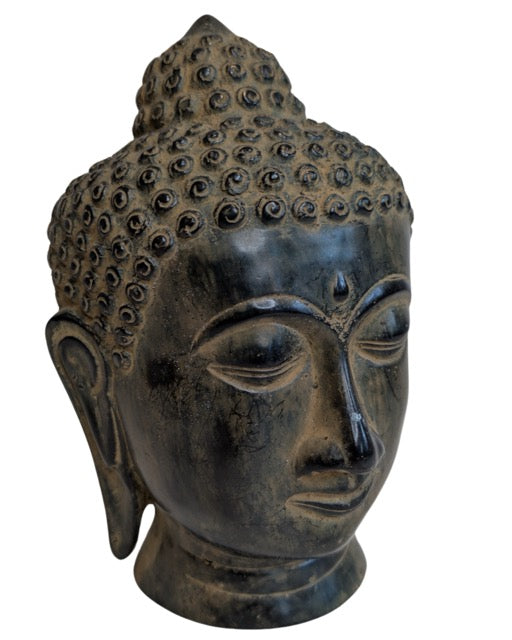 Chinees bronzen boeddhahoofd als religieus object