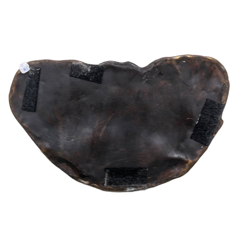 Lotusbasis van Chinees bronzen Boeddhabeeld met slijtage